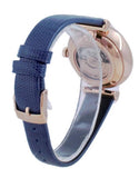 Emporio Armani Gianni T-Bar Analog Silver Dial Blue Leather Strap Watch For Women - AR60020 Authentic Buy Shop Now