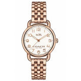 Coach Delancey White Dial Rose Gold Steel Strap Watch for Women - 14502262 Authentic Buy Shop Now