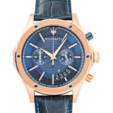 Maserati Circuito Blue Dial Blue Leather Strap Watch For Men - R8871627002 Authentic Buy Shop Now