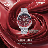 Seiko 5 Sports Thong Sia Limited Edition Red Dial Silver Steel Strap Watch For Men - SSK031K1 Authentic Buy Shop Now