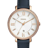 Fossil Jacqueline White Dial Blue Leather Strap Watch for Women - ES4291 Authentic Buy Shop Now