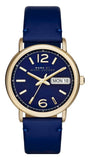 Marc Jacobs Fergus Blue Dial Blue Leather Strap Watch for Women - MBM8650 Authentic Buy Shop Now
