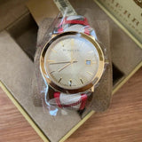 Burberry The City Champagne Dial Leather Strap Watch for Women - BU9139 Authentic Buy Shop Now