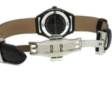 Marc Jacobs Tether Transparent Black Dial Black Leather Strap Watch for Women - MBM1379 Authentic Buy Shop Now