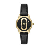 Marc Jacobs Corie Black Dial Black Leather Strap Watch for Women - MJ1580 Authentic Buy Shop Now