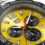 Tag Heuer Formula 1 Quartz Chronograph Yellow Dial Silver Steel Strap Watch for Men - CAZ101AM.BA0842 Authentic Buy Shop Now