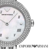Emporio Armani Rosa Quartz White Dial Silver Steel Strap Watch For Women - AR11354 Authentic Buy Shop Now