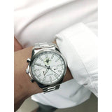 Gucci G Timeless Chronograph White Dial Silver Steel Strap Watch For Men - YA126472 Authentic Buy Shop Now