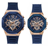 Guess Momentum Chronograph Blue Dial Blue Rubber Strap Watch for Men - GW0263G2 Authentic Buy Shop Now