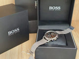 Hugo Boss Jet Chronograph Grey Dial Silver Mesh Bracelet Watch for Men - 1513440 Authentic Buy Shop Now