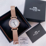 Coach Madison White Dial Rose Gold Mesh Bracelet Watch for Women - 14503398 Authentic Buy Shop Now