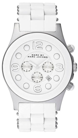 Marc Jacobs Pelly White Dial White Silicone Strap Watch for Women - MBM2565 Authentic Buy Shop Now