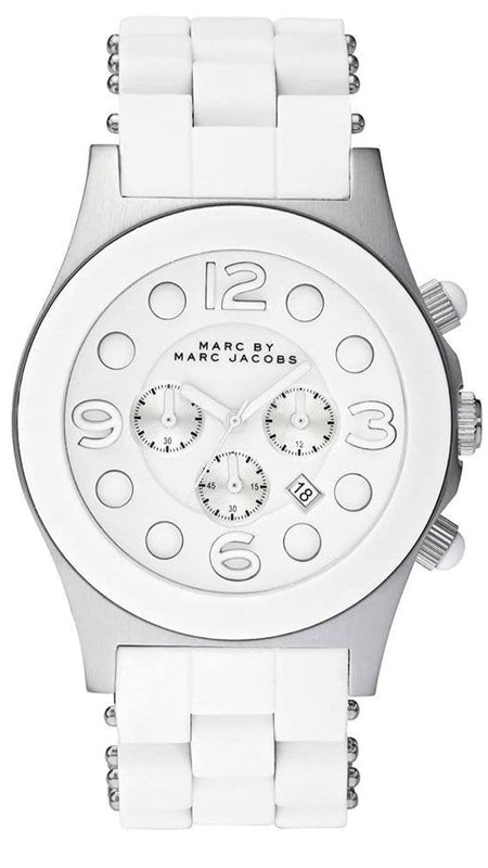 Marc Jacobs Pelly White Dial White Silicone Strap Watch for Women - MBM2565 Authentic Buy Shop Now