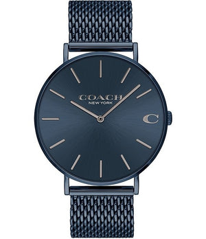 Coach Charles Blue Dial Blue Mesh Bracelet Watch for Men - 14602146 Authentic Buy Shop Now