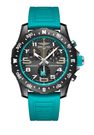 Breitling Endurance Pro Ironman 70.3 World Championship Grey Dial Turquoise Rubber Strap Watch for Men - X823105C1M1S1 Authentic Buy Shop Now