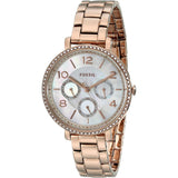 Fossil Jacqueline Multi Function Mother of Pearl Dial Rose Gold Steel Strap Watch for Women - ES3757 Authentic Buy Shop Now