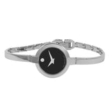 Movado Bela Black Dial Silver Steel Strap Watch For Women - 0606595 Authentic Buy Shop Now
