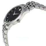 Movado Museum Classic Black Dial Silver Steel Strap Watch For Women - 0606858 Authentic Buy Shop Now