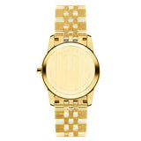 Movado Museum Classic Diamonds Mother of Pearl Dial Gold Steel Strap Watch For Women - 0606998 Authentic Buy Shop Now