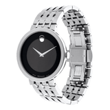 Movado Esperanza 39mm Black Dial Silver Steel Strap Watch For Men - 0607057 Authentic Buy Shop Now