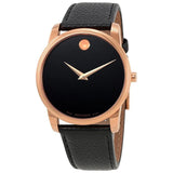 Movado Museum Classic Black Dial Black Leather Strap Watch For Men - 607060 Authentic Buy Shop Now