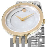 Movado Esperanza Mother of Pearl Dial Two Tone Steel Strap Watch For Women - 0607114 Authentic Buy Shop Now