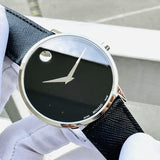 Movado Museum Classic Black Dial Black Leather Strap Watch for Men - 0607194 Authentic Buy Shop Now