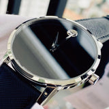 Movado Museum Classic Black Dial Black Leather Strap Watch for Men - 0607194 Authentic Buy Shop Now