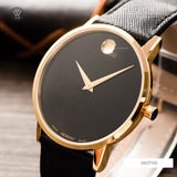 Movado Museum Classic Black Dial Black Leather Strap Watch for Men - 0607196 Authentic Buy Shop Now