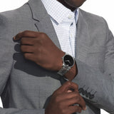 Movado Museum Classic Black Dial Silver Steel Strap Watch For Men - 606504 Authentic Buy Shop Now