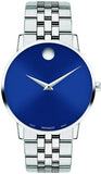 Movado Museum Classic Blue Dial Silver Steel Strap Watch for Men - 0607212 Authentic Buy Shop Now