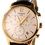 Tissot T Classic Tradition Chronograph White Dial Brown Leather Strap Watch For Men - T063.617.36.037.00 Authentic Buy Shop Now