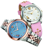 Versace Audrey Quartz White Dial Pink Leather Strap Watch for Women - VELR00119 Authentic Buy Shop Now