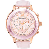 Swarovski Octea Lux Chrono Pink Dial Pink Leather Strap Watch for Women - 5452501 Authentic Buy Shop Now