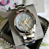 Fossil Perfect Boyfriend Mother of Pearl Blue Dial Silver Steel Strap Watch for Women - ES3880 Authentic Buy Shop Now