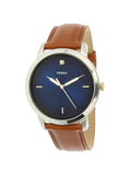 Fossil The Minimalist 3H Blue Dial Brown Leather Strap Watch for Men - FS5499 Authentic Buy Shop Now