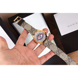Gucci G Timeless Eye Beige Dial Beige Leather Strap Watch For Men - YA1264022 Authentic Buy Shop Now