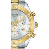 Tissot PR 100 Sport Chic Chronograph Silver Dial Two Tone Steel Strap Watch For Women - T101.917.22.031.00 Authentic Buy Shop Now