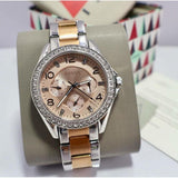Fossil Riley Multifunction Rose Gold Dial Two Tone Steel Strap Watch for Women - ES4145 Authentic Buy Shop Now