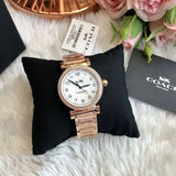 Coach Madison White Dial Rose Gold Steel Strap Watch for Women - 14502398 Authentic Buy Shop Now