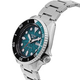 Seiko 5 Sports SKX Skeleton Green Dial Silver Steel Strap Watch For Men - SRPJ45K1 Authentic Buy Shop Now