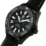 Tag Heuer Aquaracer Calibre 5 Automatic Black Dial Black Nylon Strap Watch for Men - WAY218A.FC6362 Authentic Buy Shop Now