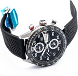 Tag Heuer Carrera Chronograph Black Dial Black Rubber Strap Watch for Men - CBN2A1AA.FT6228 Authentic Buy Shop Now
