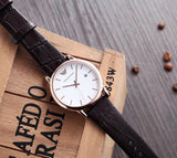 Emporio Armani Luigi White Dial Brown Leather Strap Watch For Men - AR2502 Authentic Buy Shop Now