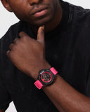 Versace Icon Active Chronograph Quartz Black Dial Pink Rubber Strap Watch For Men - VEZ700221 Authentic Buy Shop Now