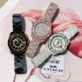 Coach Preston Black Dial Black Steel Strap Watch for Women - 14503461 Authentic Buy Shop Now