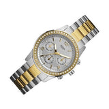 Guess Mini Spectrum Analog Silver Dial Two Tone Steel Strap Watch For Women - W0122L2 Authentic Buy Shop Now