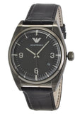 Emporio Armani Franco Black Dial Black Leather Strap Watch For Men - AR0368 Authentic Buy Shop Now