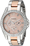 Fossil Riley Multifunction Rose Gold Dial Two Tone Steel Strap Watch for Women - ES4145 Authentic Buy Shop Now