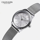 Calvin Klein Minimal White Dial Silver Mesh Bracelet Watch for Women - K3M23126 Authentic Buy Shop Now